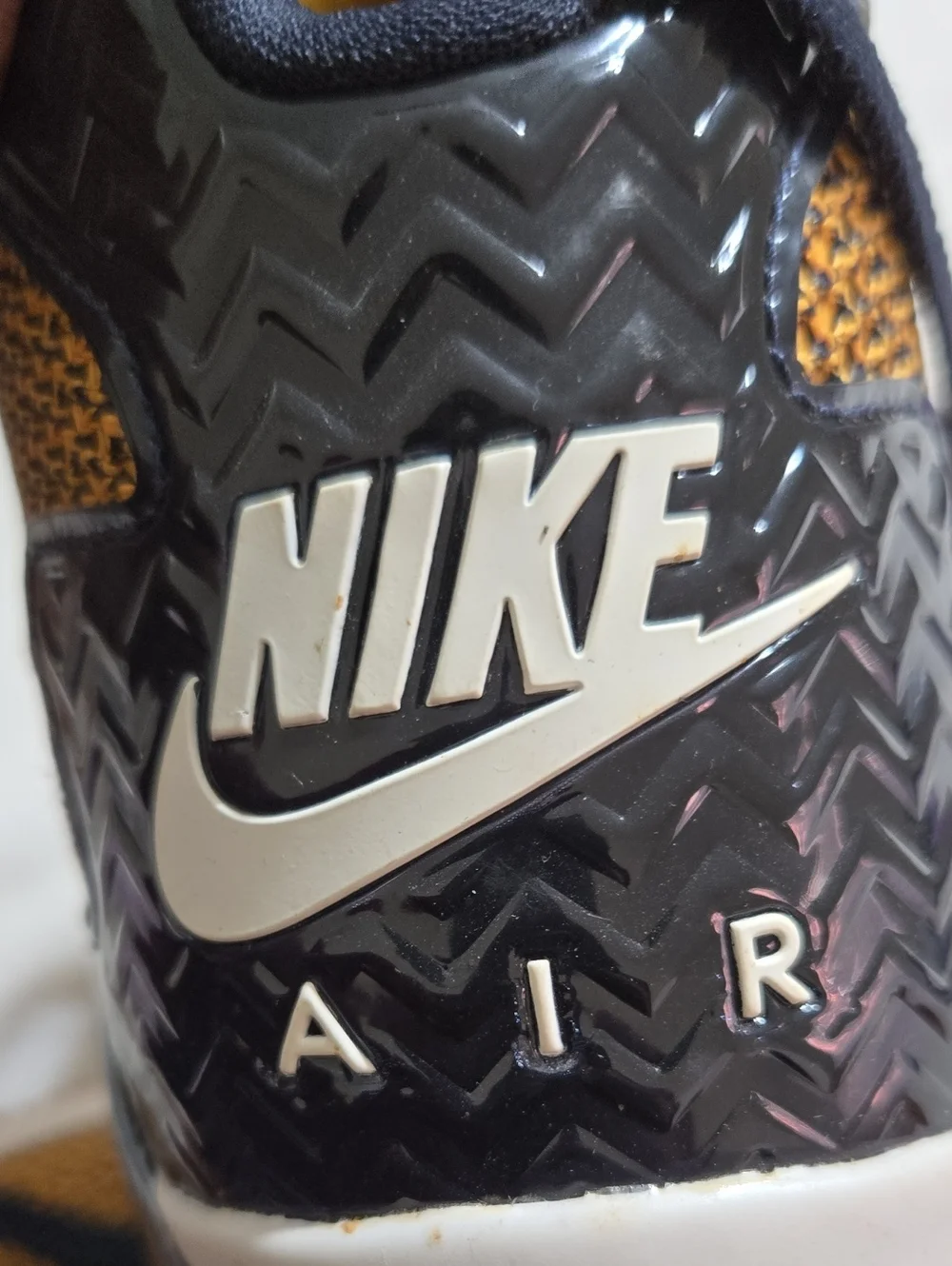 Jordan Mens' Black & Gold Knit High-Top Sneakers